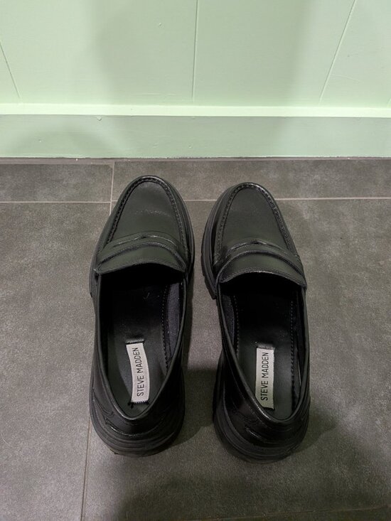 Steve Madden Lug Sole Penny Loafer Black main image 2